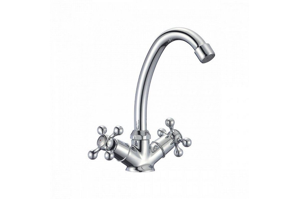 картинка Смеситель для умывальника Duplex двухручковый, поворотный излив, MILARDO от магазина Евродом