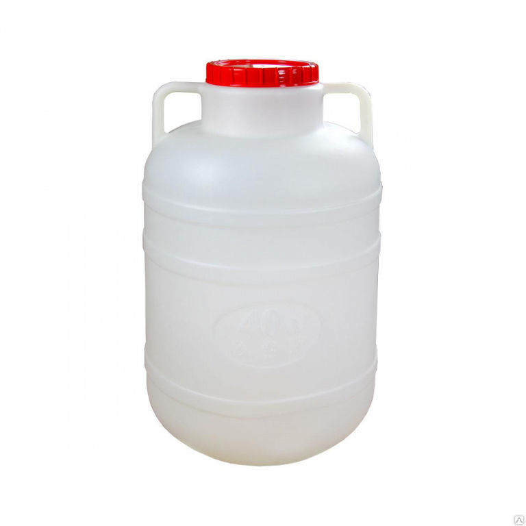 картинка Бочка-канистра пластмассовая 50л круглая с ручками М048  от магазина Евродом