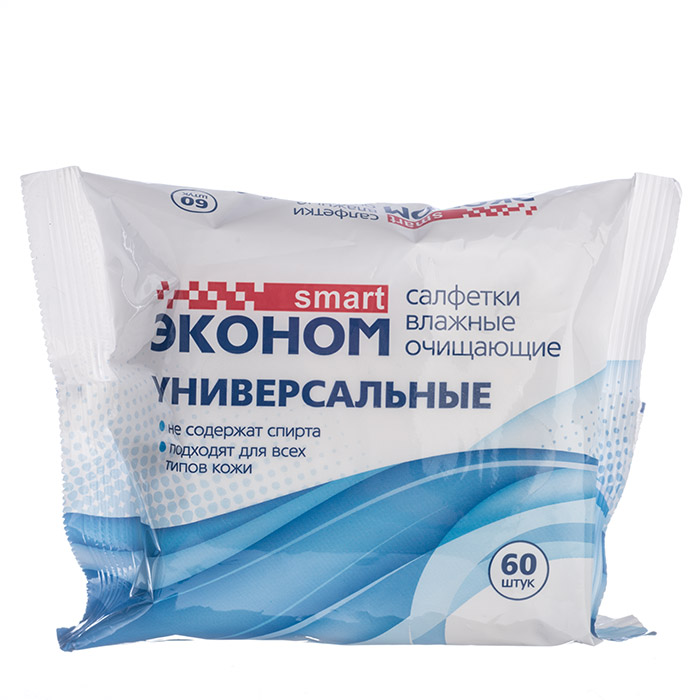 картинка Салфетки влажные Эконом Smart, 60 шт, для всей семьи от магазина Евродом