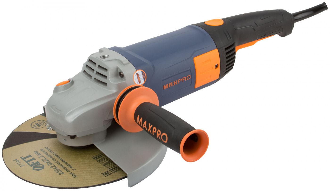 картинка Шлифмашина MAX-PRO Угловая 2400Вт; 6000об/мин; Быстрозажимной кожух 230мм от магазина Евродом