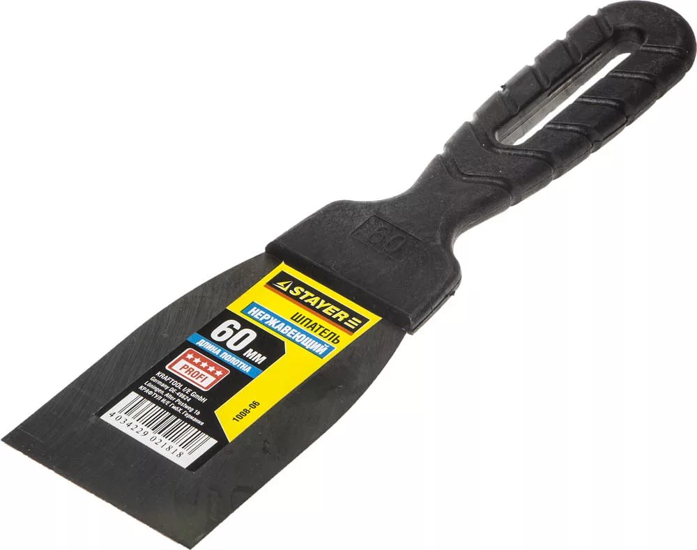 картинка Шпатель MOS фасад. нерж., с пласт. руч.  60мм 1008-06 от магазина Евродом