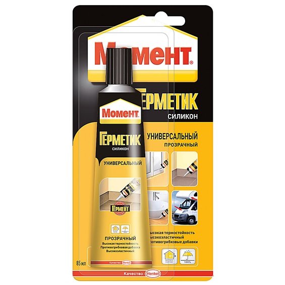 картинка Герметик Момент силикон универс прозрачный 70 мл от магазина Евродом