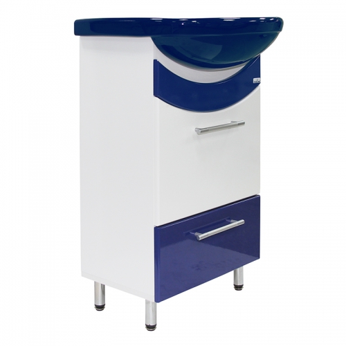 картинка Тумба Радуга 52 + Умывальник Альфана-52 цвет: синий от магазина Евродом