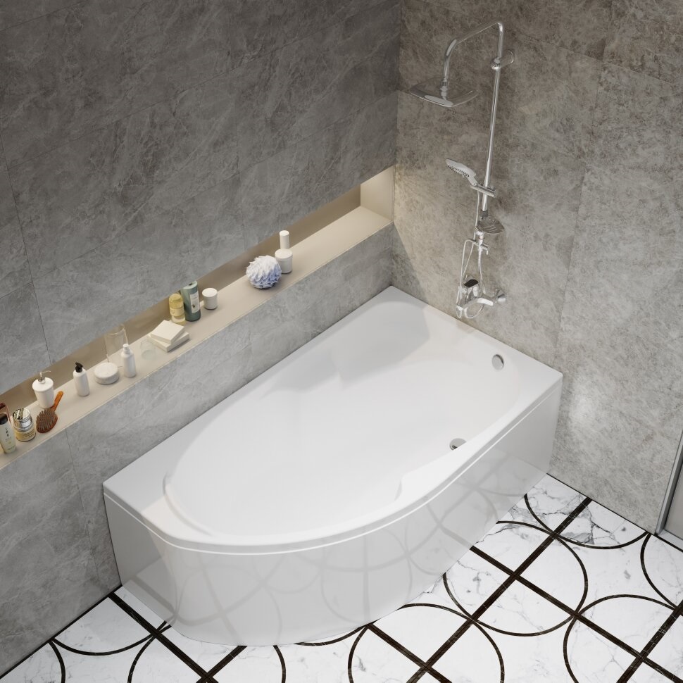 картинка Ванна акриловая София 170 правая+Каркас от магазина Евродом