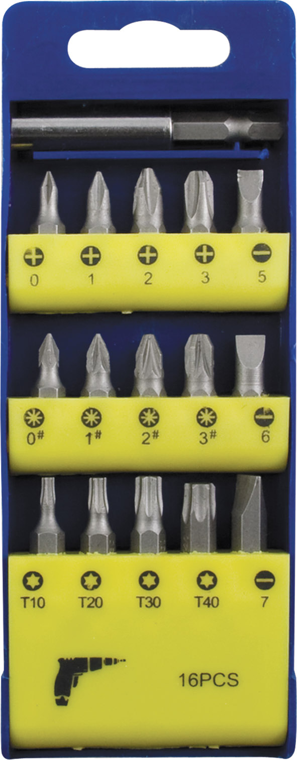 картинка Биты набор 15 шт. CrV, 25 мм+ адаптор от магазина Евродом