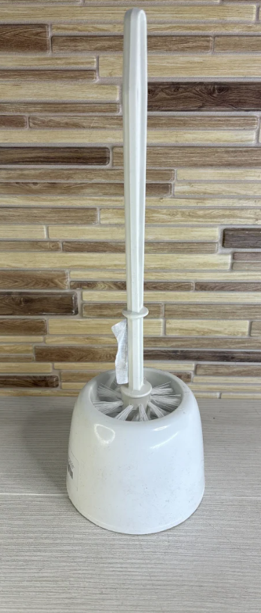 картинка Набор для унитаза (ерш+подставка) круглый Белый от магазина Евродом