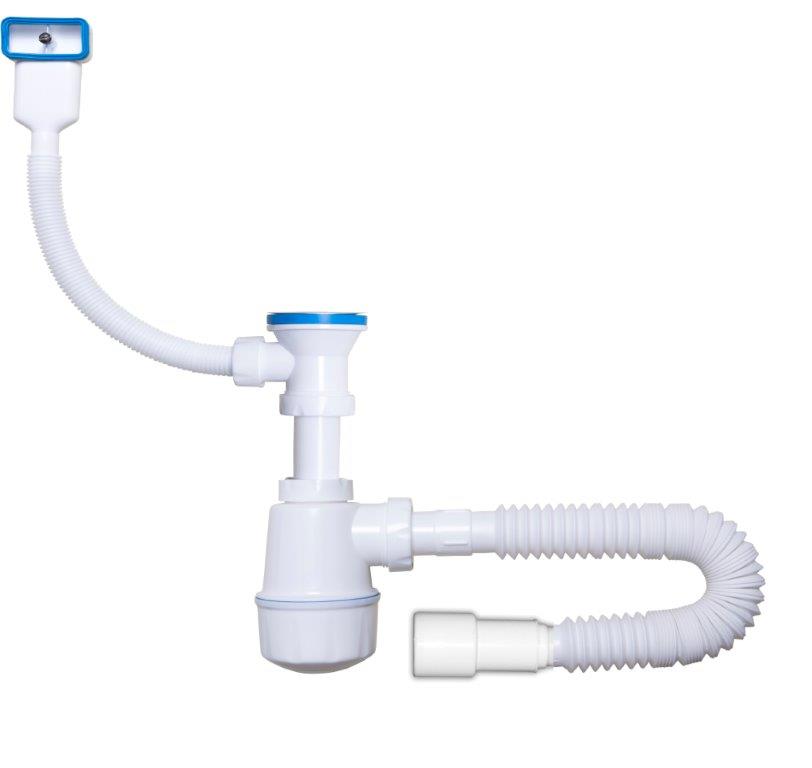 картинка Сифон для мойки с прямоугольным переливом, 70 мм от магазина Евродом