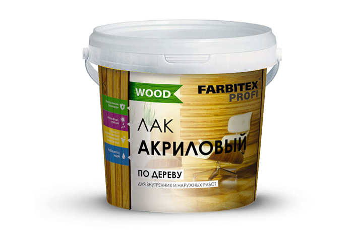 картинка Лак акриловый по дереву 3,0л FARBITEX от магазина Евродом