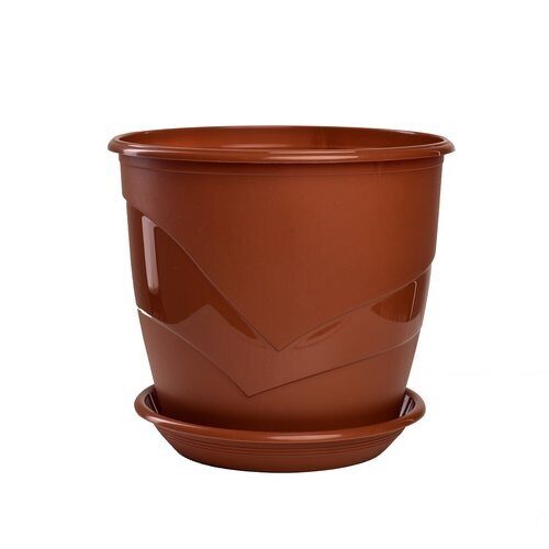 картинка Горшок с поддоном Венеция 5,5л, терракотовый от магазина Евродом