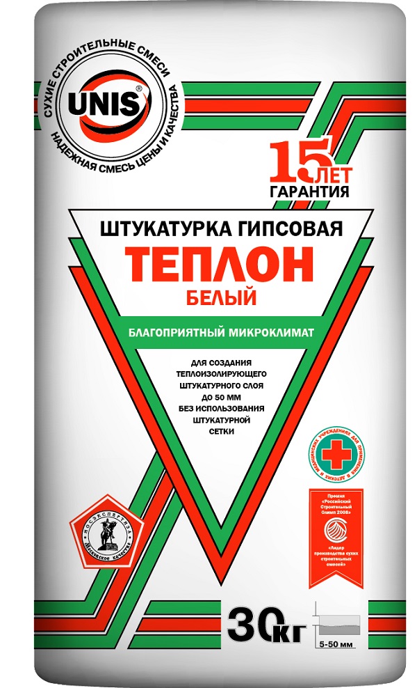 картинка Штукатурка гипс. ЮНИС - ТЕПЛОН (30 кг) г. Жуковский от магазина Евродом