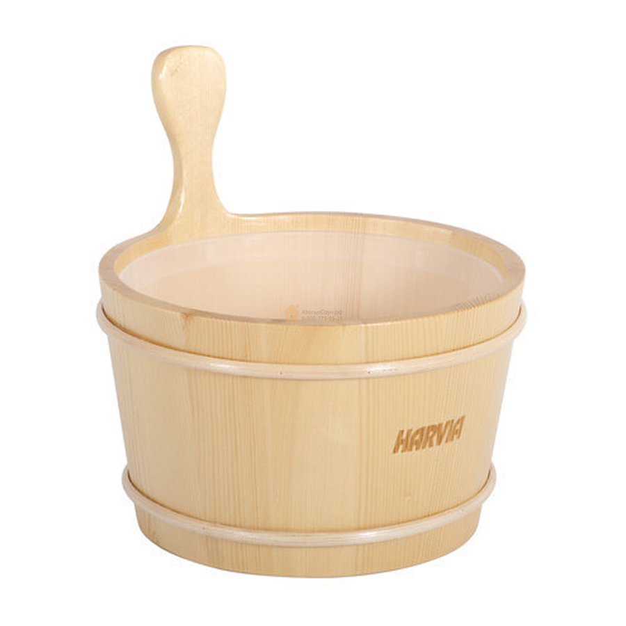 картинка Шайка 4л с пластиковым вставкой  сосна LK от магазина Евродом