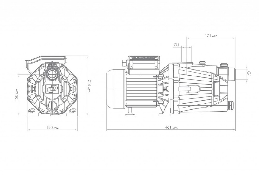 картинка Насос поверхностный Джилекс Джамбо 70/50 Ч 3700 от магазина Евродом