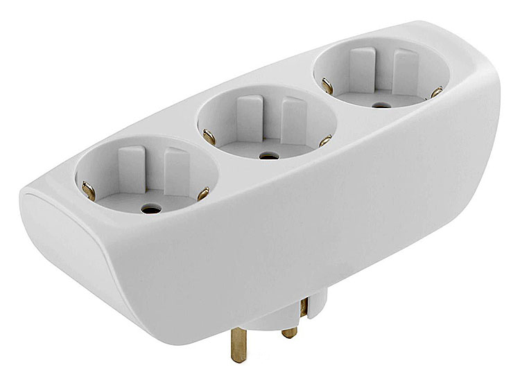 картинка Разветвитель сетевой 3гн. с/з белый Эра от магазина Евродом