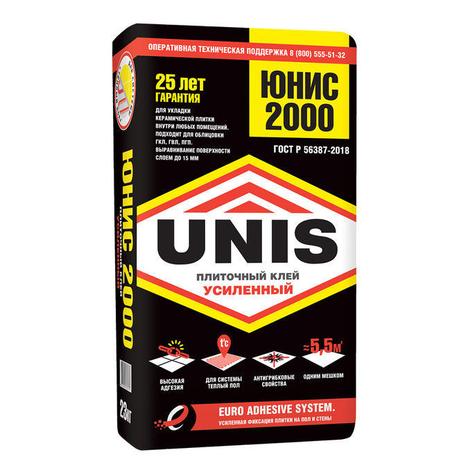 картинка Клей плит. ЮНИС 2000 (25 кг) г. Жуковский от магазина Евродом