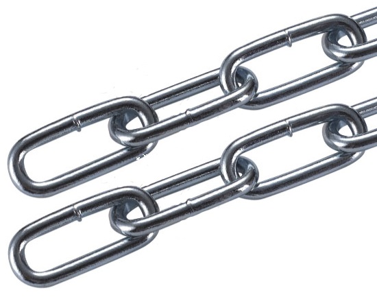 картинка Цепь сварная длиннозвенная оцинк. 4 мм от магазина Евродом