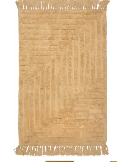 картинка Коврик Zenfort "Прованс Зигзаг" с кистями, хлопок, 50х80см, бежевый от магазина Евродом