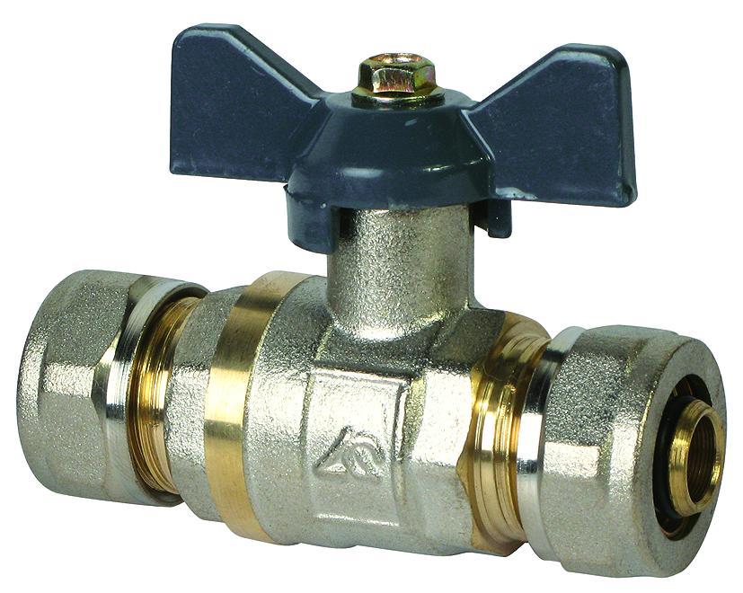 картинка Кран шаровый для металлопластиковой трубы 16х16 FR 403 от магазина Евродом