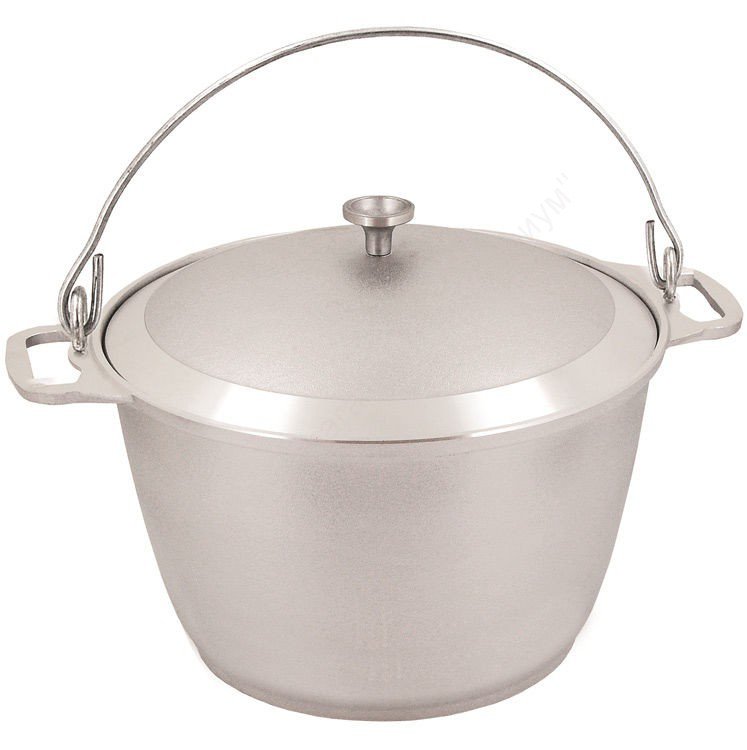 картинка Котелок ал литой  8л походный с крышкой КП80 Кукмор от магазина Евродом