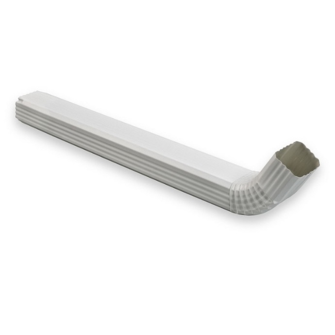 картинка Труба водосточная 76*102*3000 с коленом (ПЭ-01-9010) от магазина Евродом