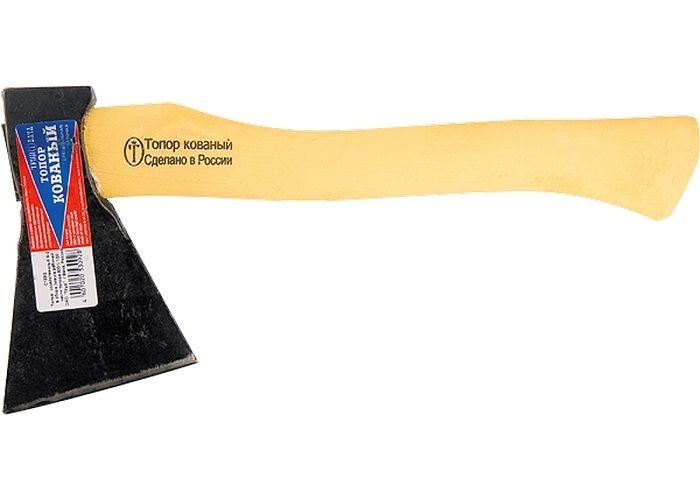 картинка Топор хозяйственный кованный 0,6кг в сборе от магазина Евродом