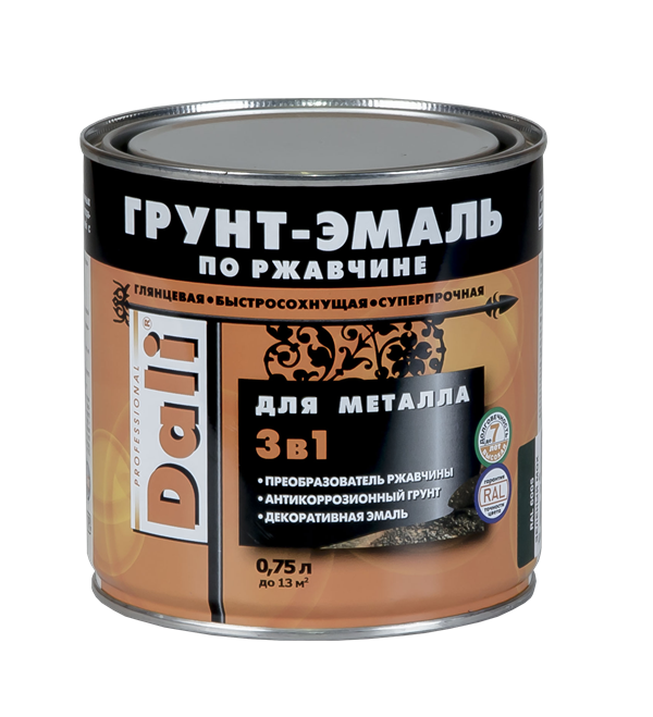 картинка Грунт-эмаль по ржавчине DALI Рогнеда оранжевая RAL2004 (2л) от магазина Евродом