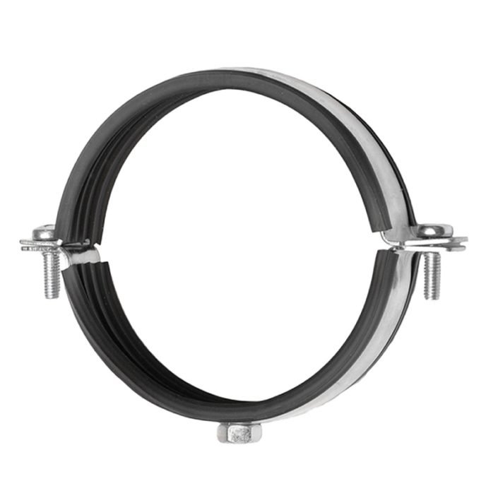 картинка Хомут оцинкованный d-200мм, М8, резиновым уплотнителем, без шпильки от магазина Евродом