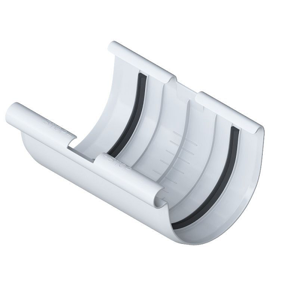 картинка Муфта Желоба ПВХ Белая, Альта Профиль от магазина Евродом