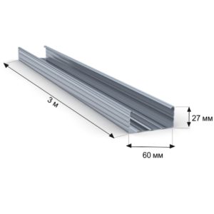 картинка 60/27 Профиль потолочный  0,4мм 3м ЮП (12) от магазина Евродом