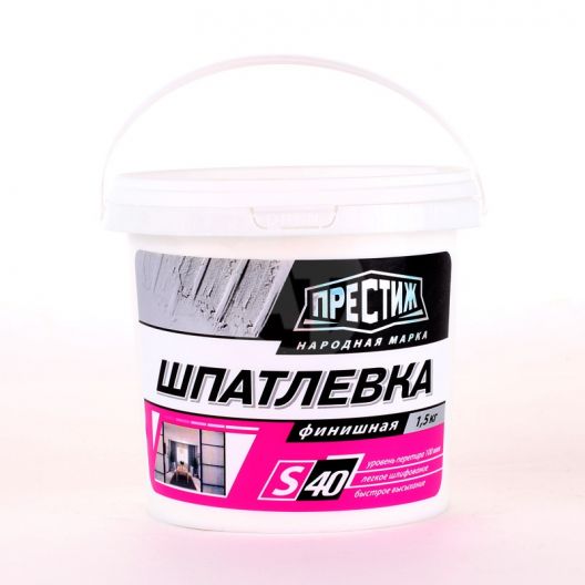 картинка Шпатлевка Престиж, акрил. финишная, 1,5кг от магазина Евродом