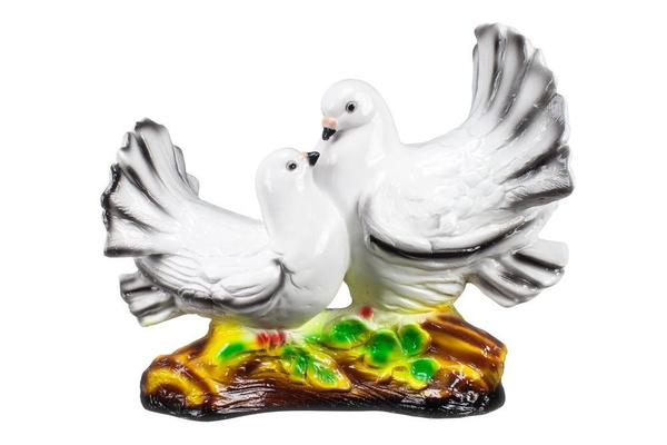 картинка Голубь и голубка 20х27 см садовая фигура от магазина Евродом